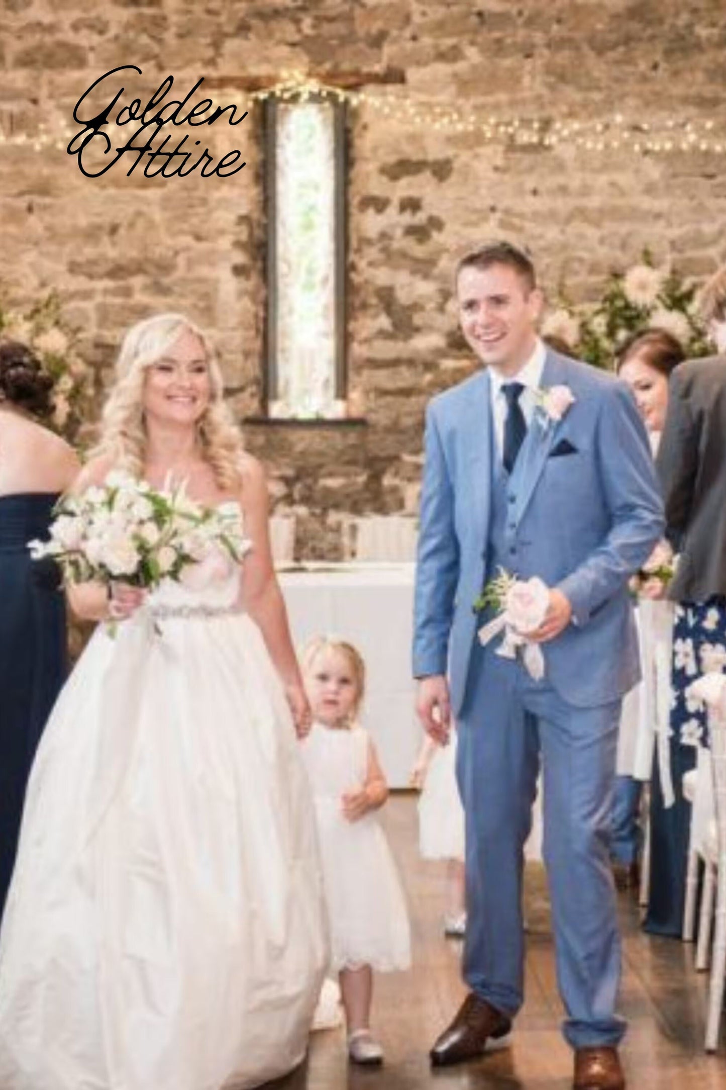 Sky Blue Slim Fit Suit: 3-Piece Wedding Groom Suit