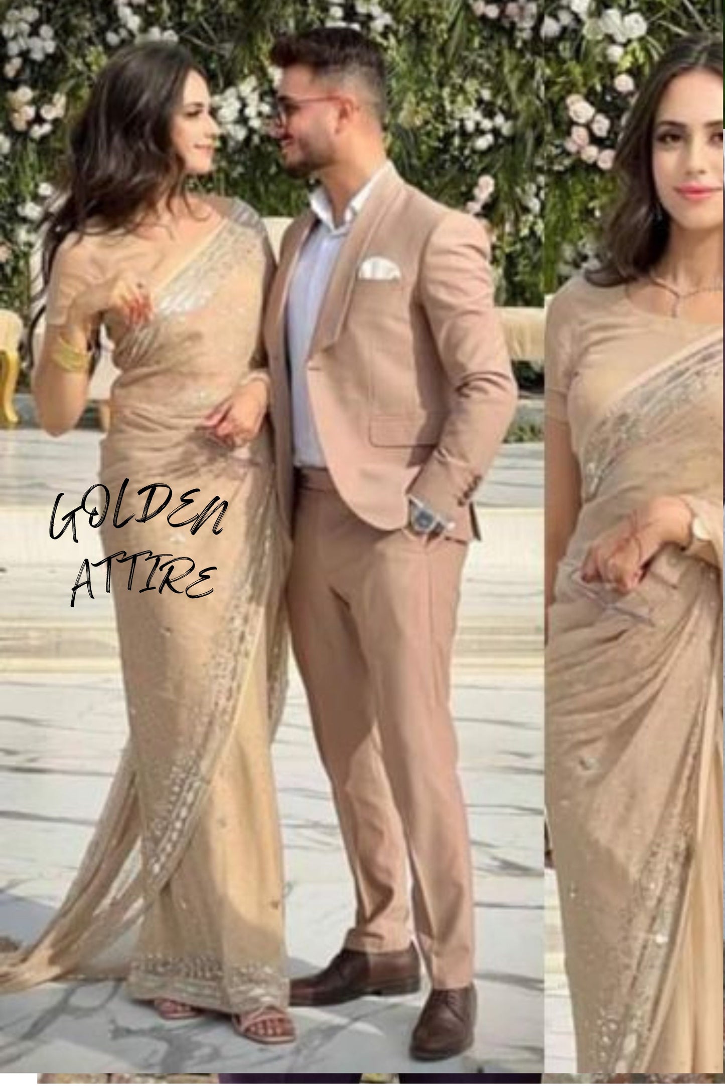 Beige Two Piece Suit, Luxury Wedding Groom Suit, Prom Wear