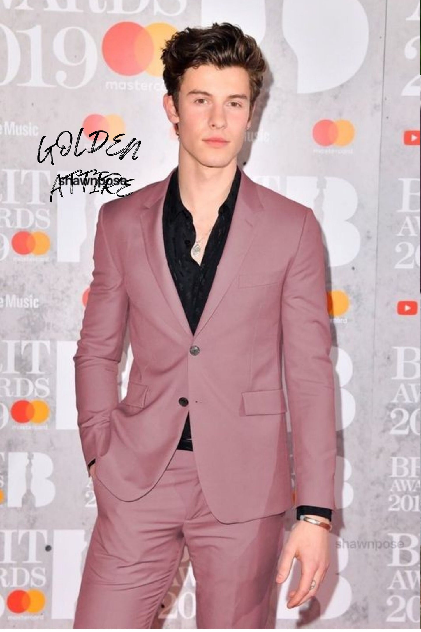 Dusty Rose Two-Piece Suit: Men's Tuxedo, Wedding Groom Suit