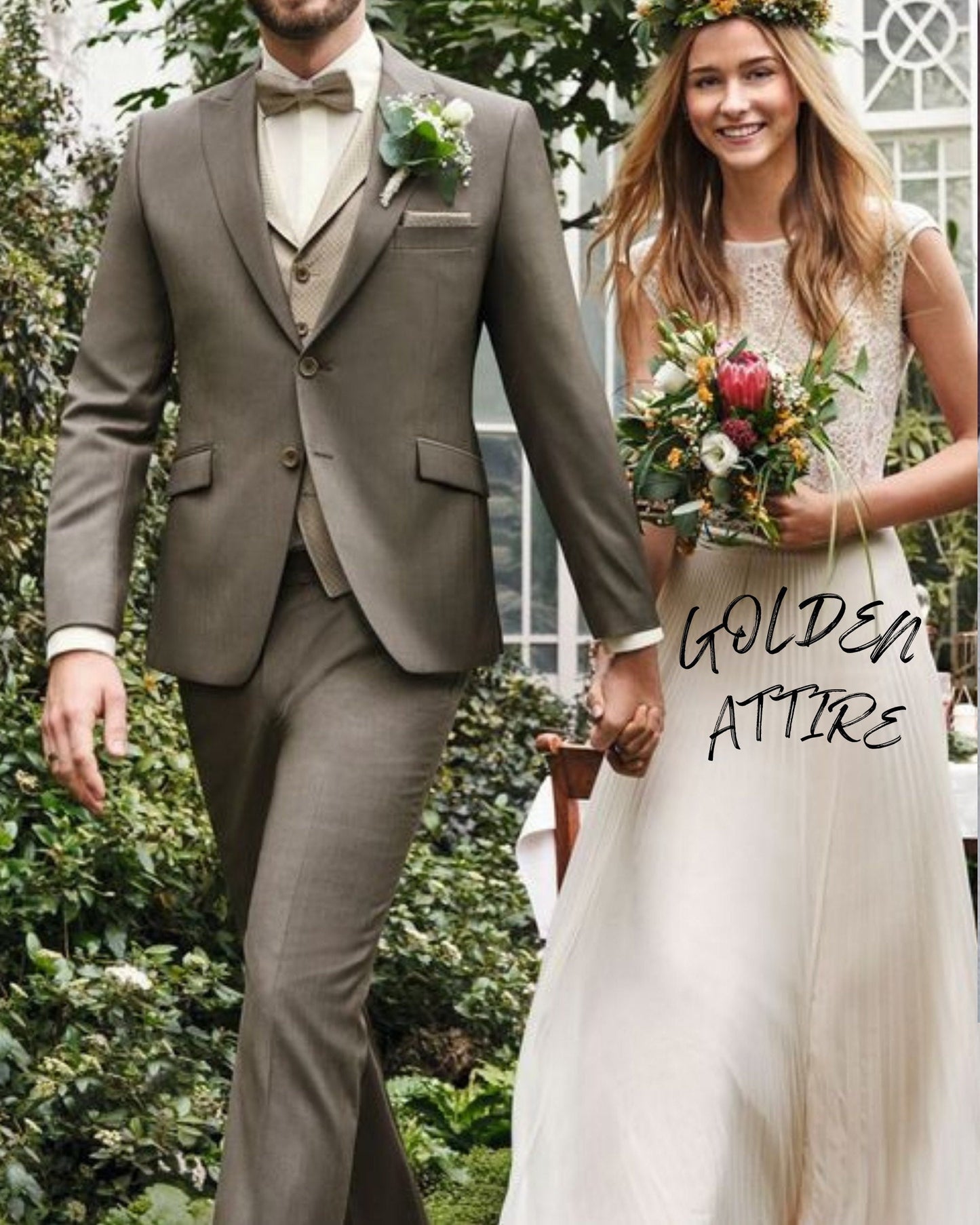 Green 3-Piece Suit: Men's Wedding Tuxedo, Bespoke Groom Suit
