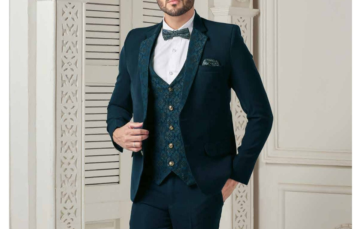 Green Suit for Men: Ethnic Wedding Wear, Bespoke 2-Piece Suit