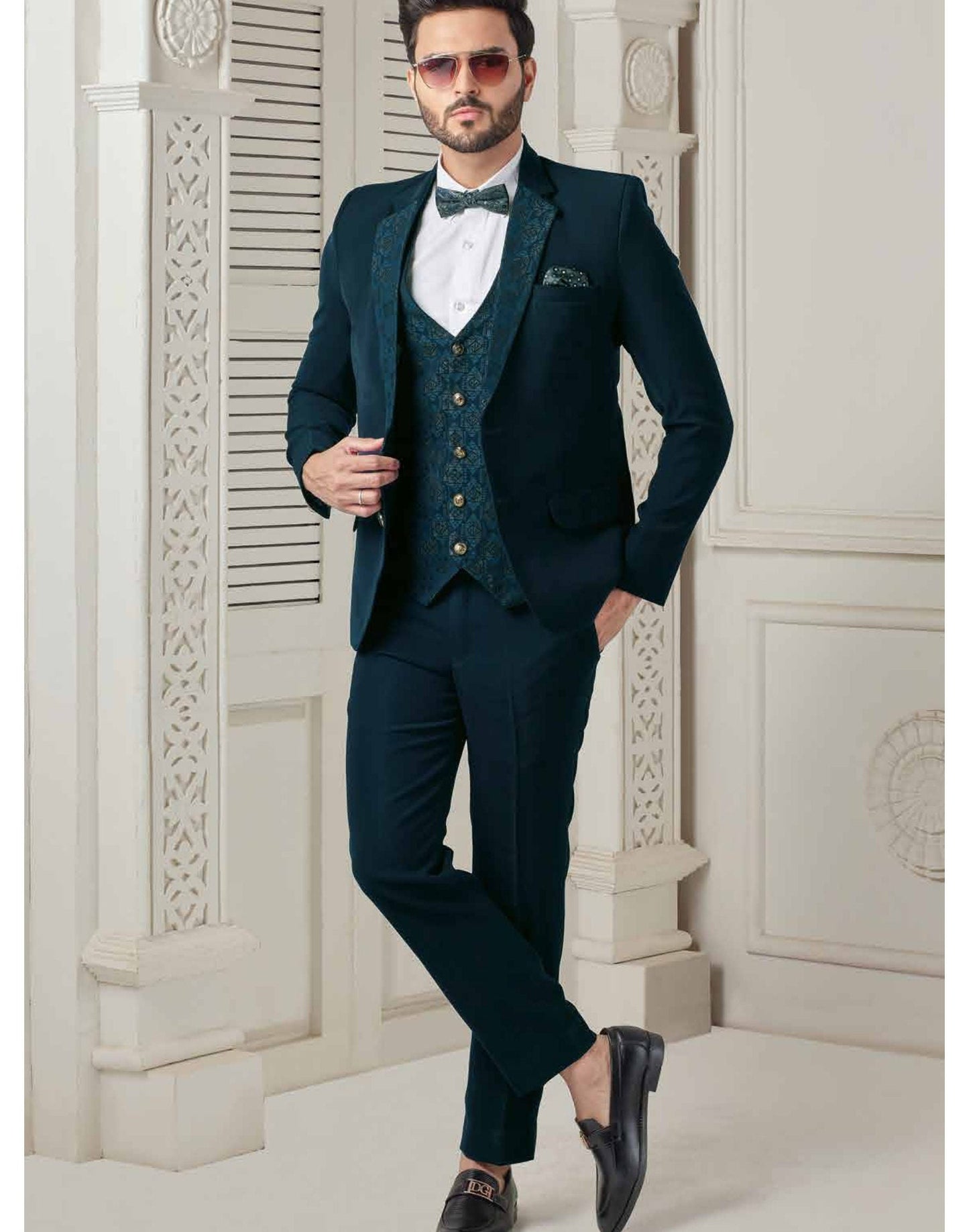 Green Suit for Men: Ethnic Wedding Wear, Bespoke 2-Piece Suit