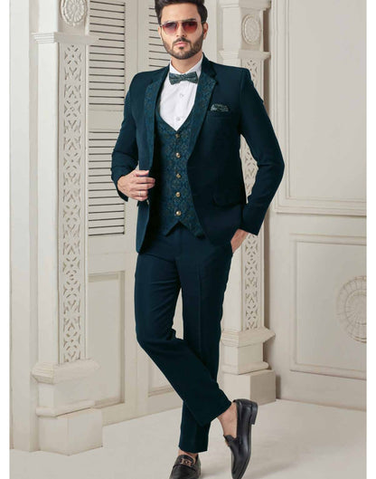 Green Suit for Men: Ethnic Wedding Wear, Bespoke 2-Piece Suit