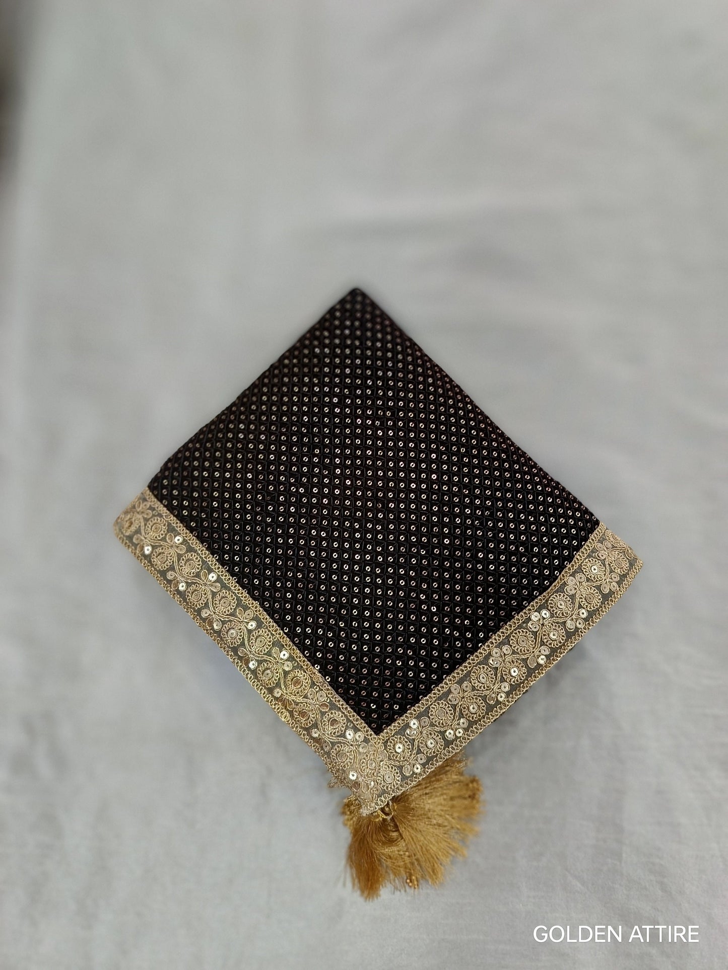 Black Sherwani Shawl: Indian Groom Wedding Stole