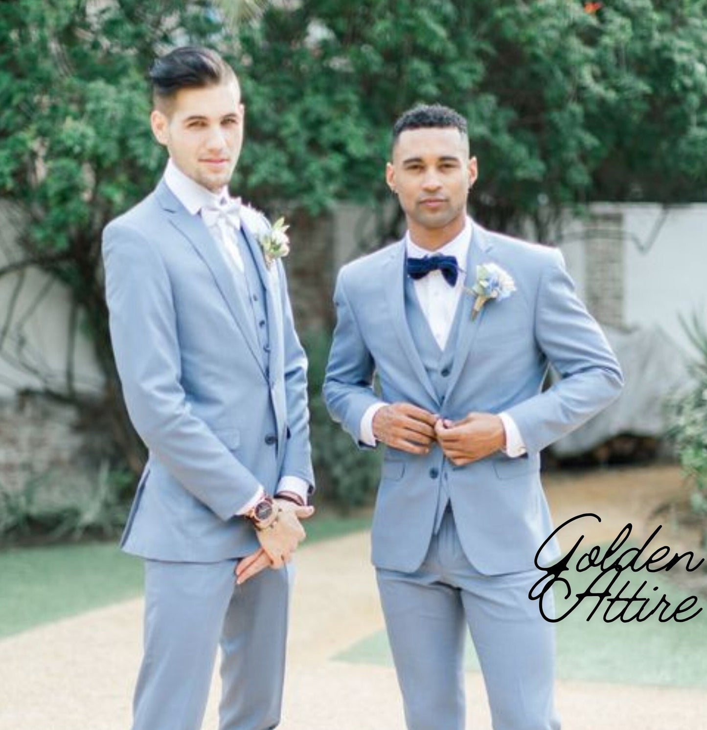Blue 3-Piece Suit: Slim Fit One Button Tuxedo, Wedding Groom Suit