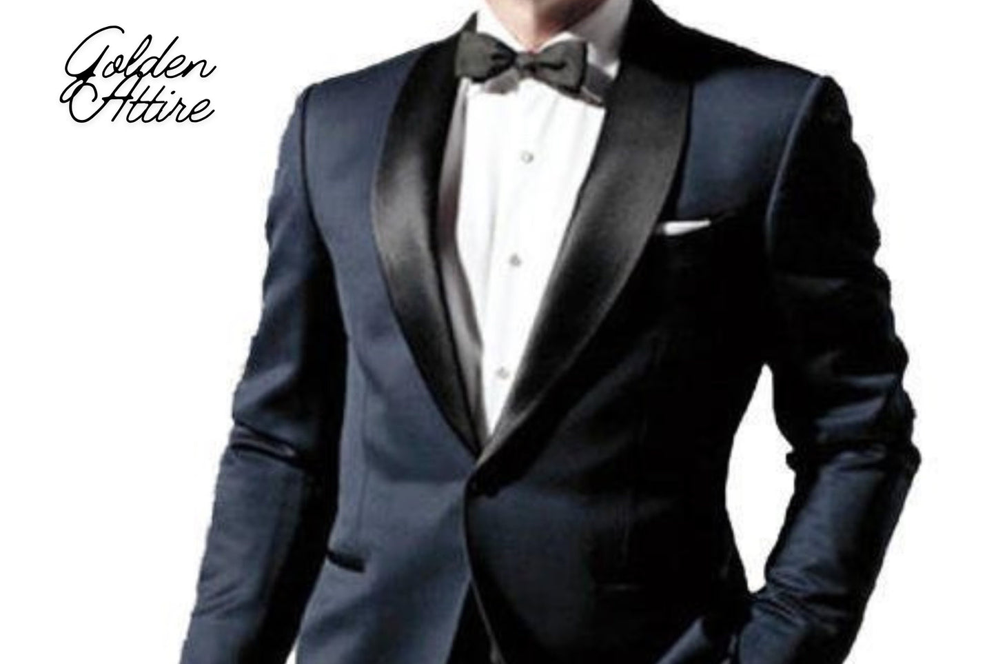 Navy Blue Tuxedo Suit: Slim Fit Wedding Groom Suit