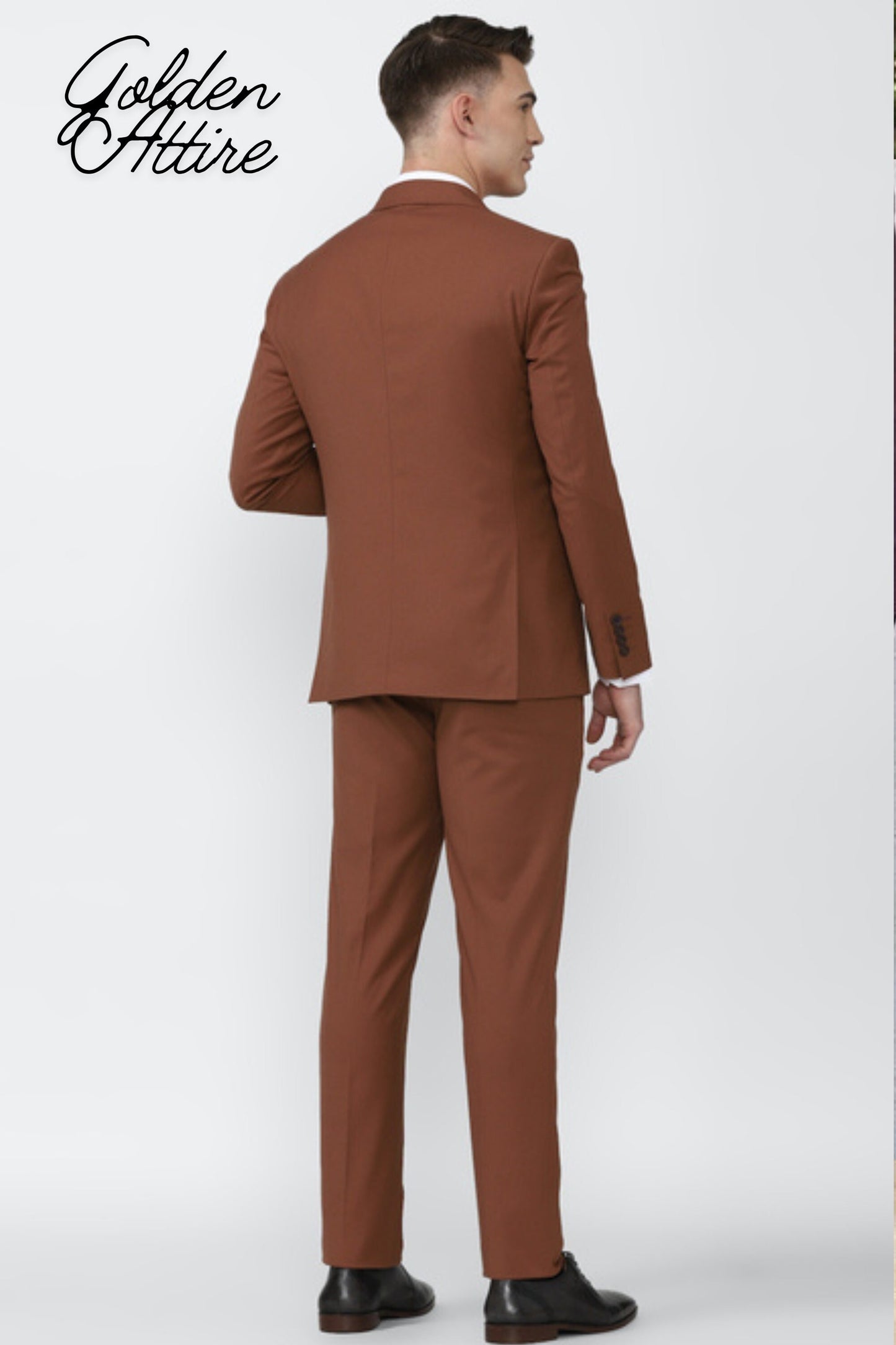Rust 2-Piece Suit: Men's Wedding Tuxedo, Bespoke Dinner Suit