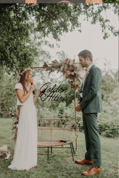 Green Suit for Men: 2-Piece Wedding Groom Suit