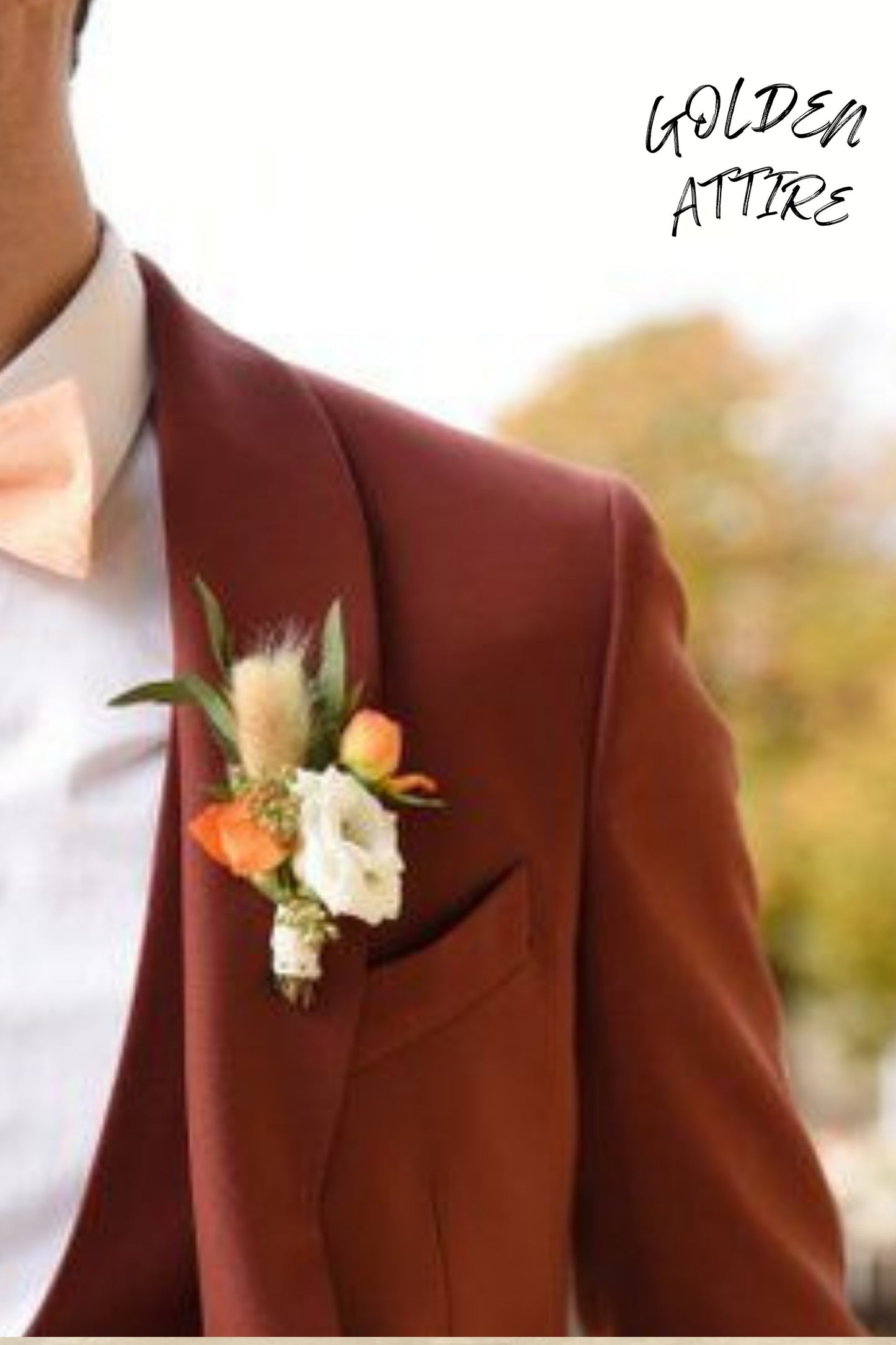 Finest Rust Suit: Luxury Two-Piece Ethnic Wedding Wear