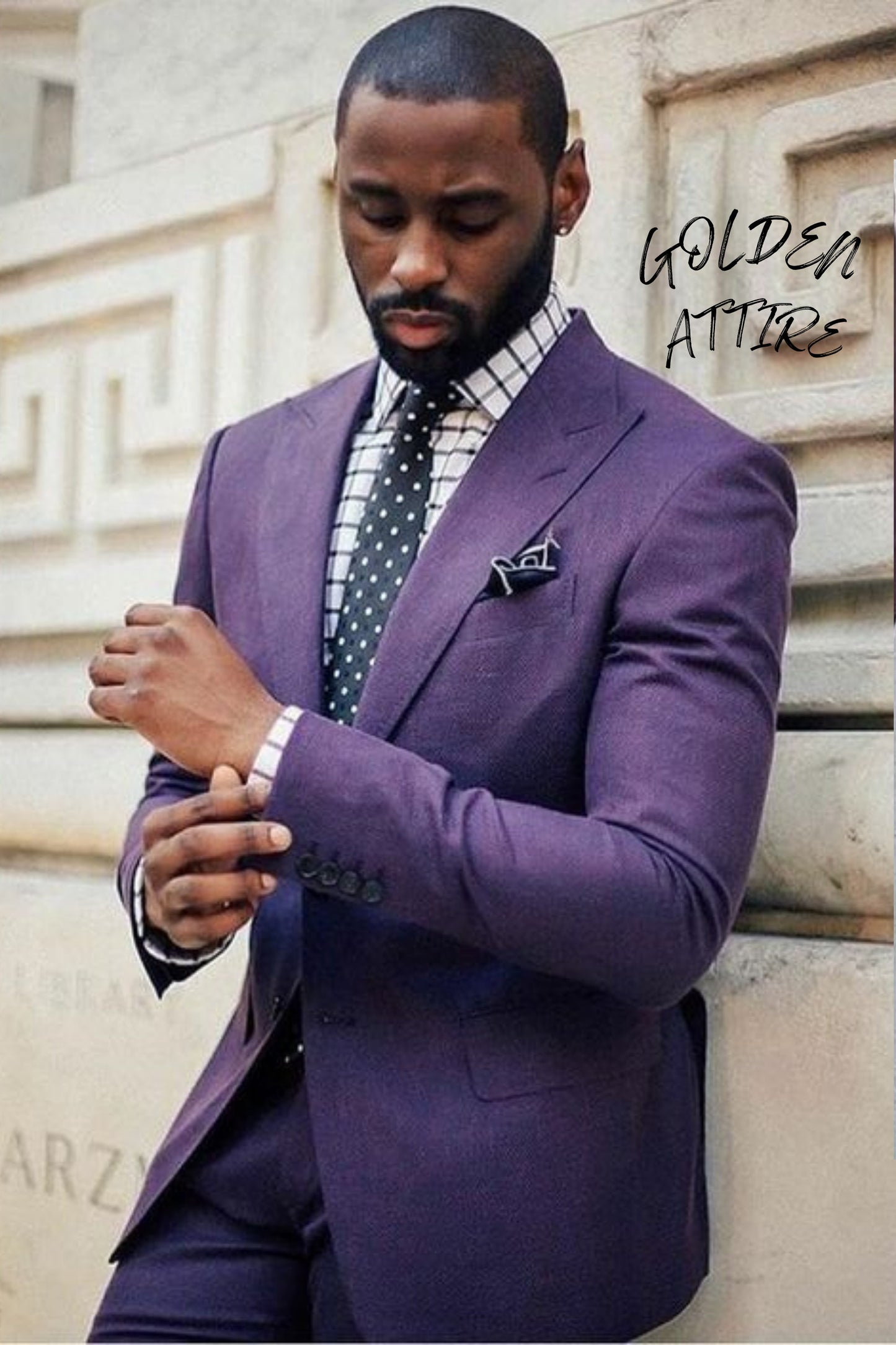 Purple Suit for Men: 2-Piece Dinner Wedding Groom Suit