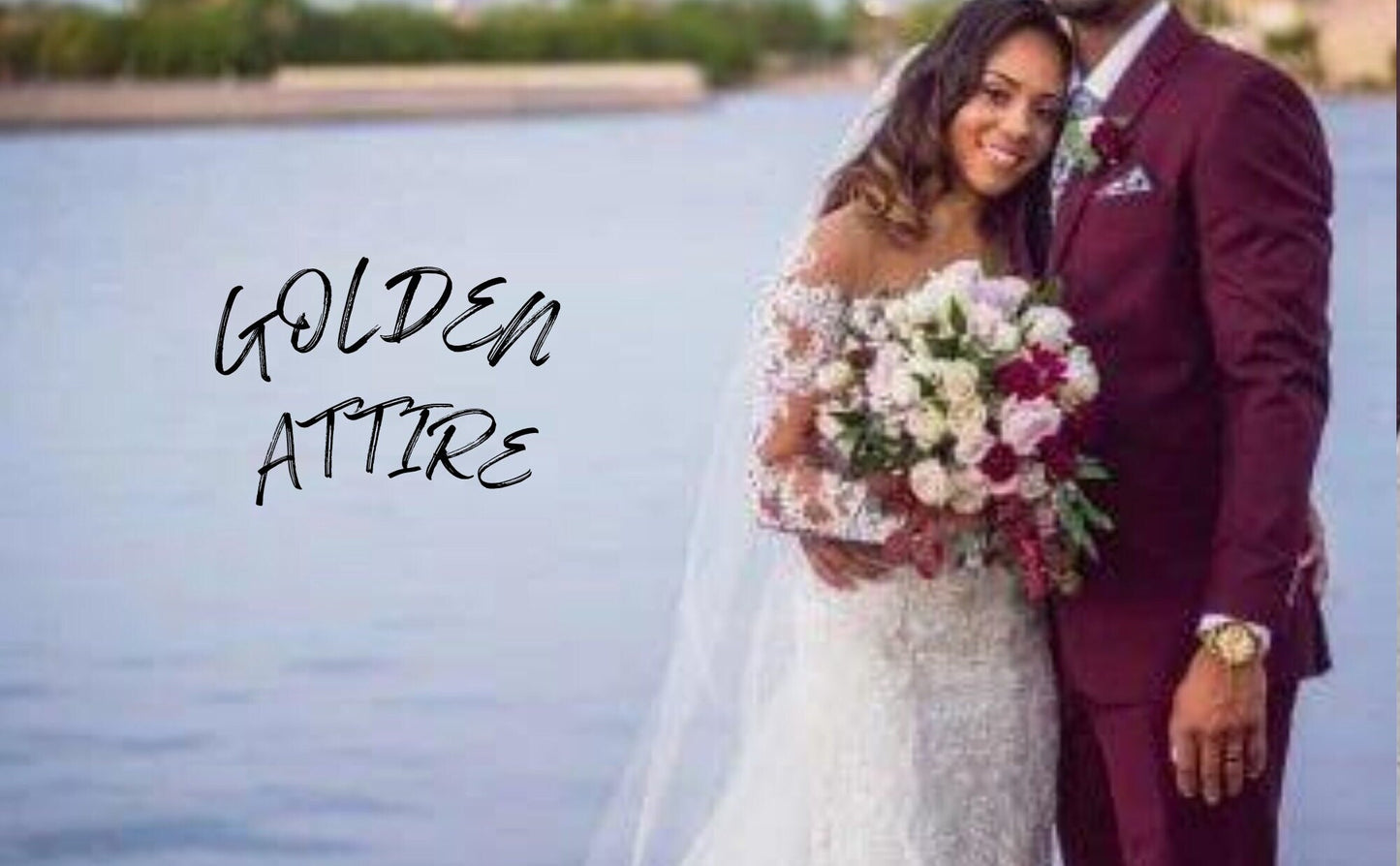 Burgundy 3-Piece Suit: Rust Two-Button Tuxedo, Wedding Groom Suit
