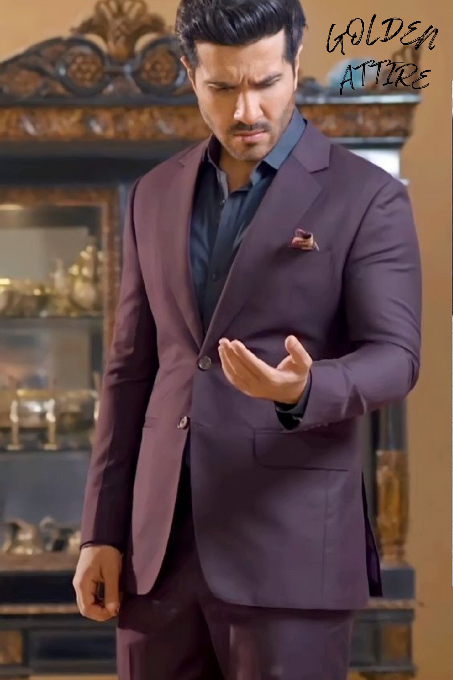 Purple 2-Piece Suit: Classic Dinner Wedding Suit