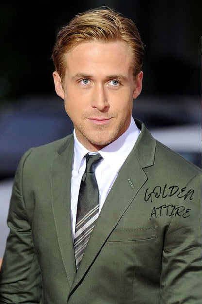 Green Men's Suit, Stylish Two-Piece Wedding & Engagement Attire