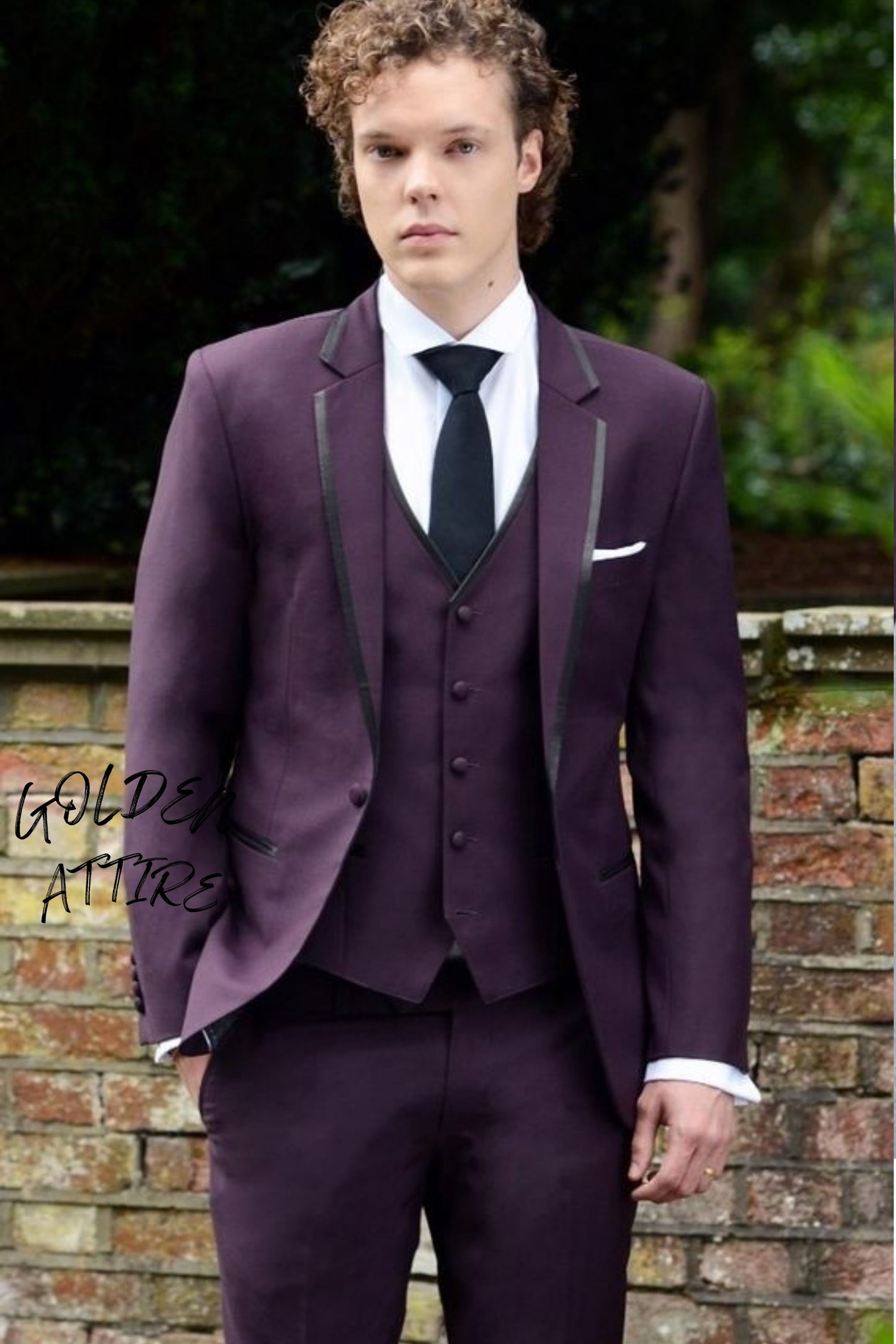 UK & US - 3 Piece Purple Suits Men's Suit