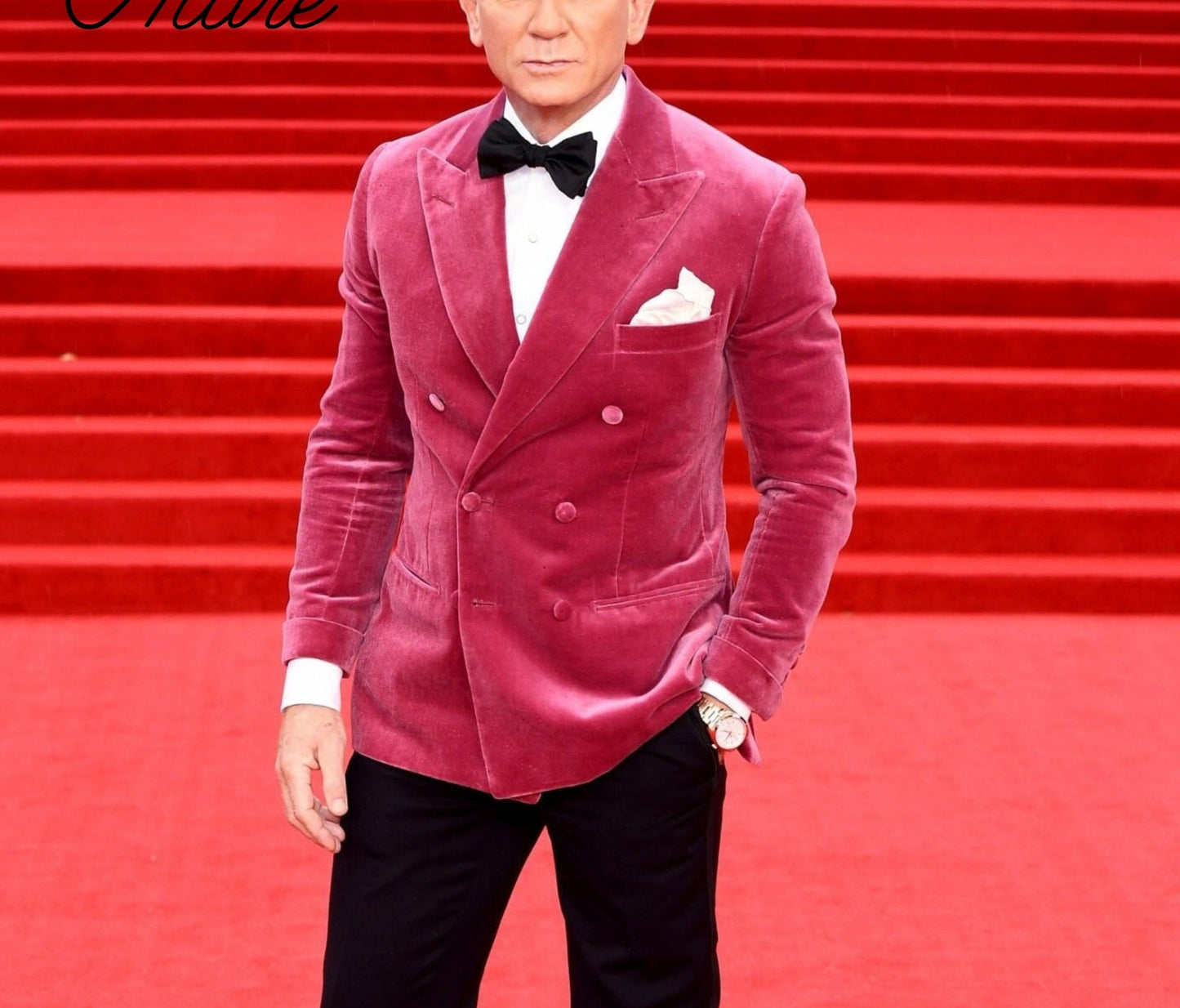 Men's Pink Velvet Double Breasted Blazer, Party Dinner Jacket