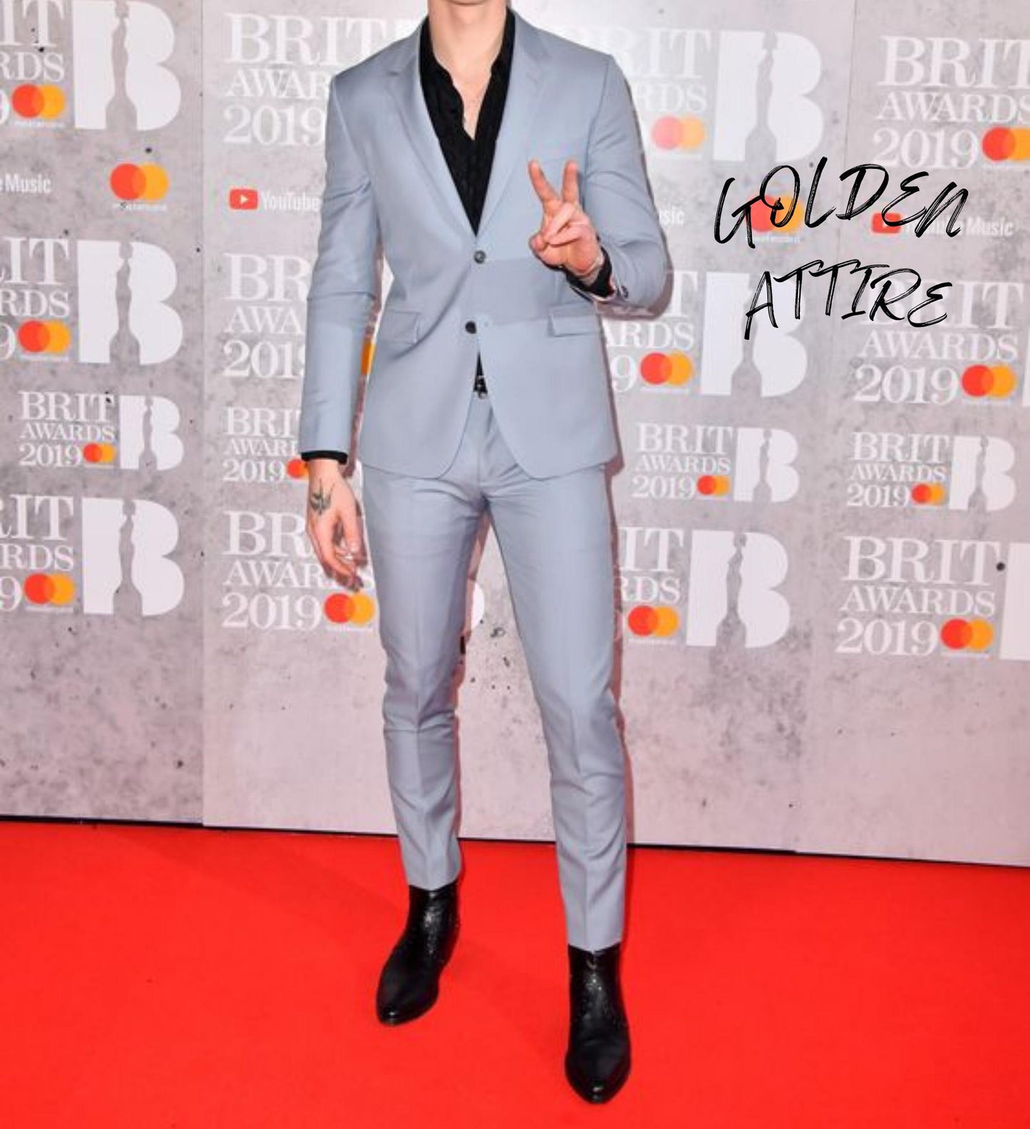 Light Gray Two-Piece Suit, Classic Fit Wedding Suit