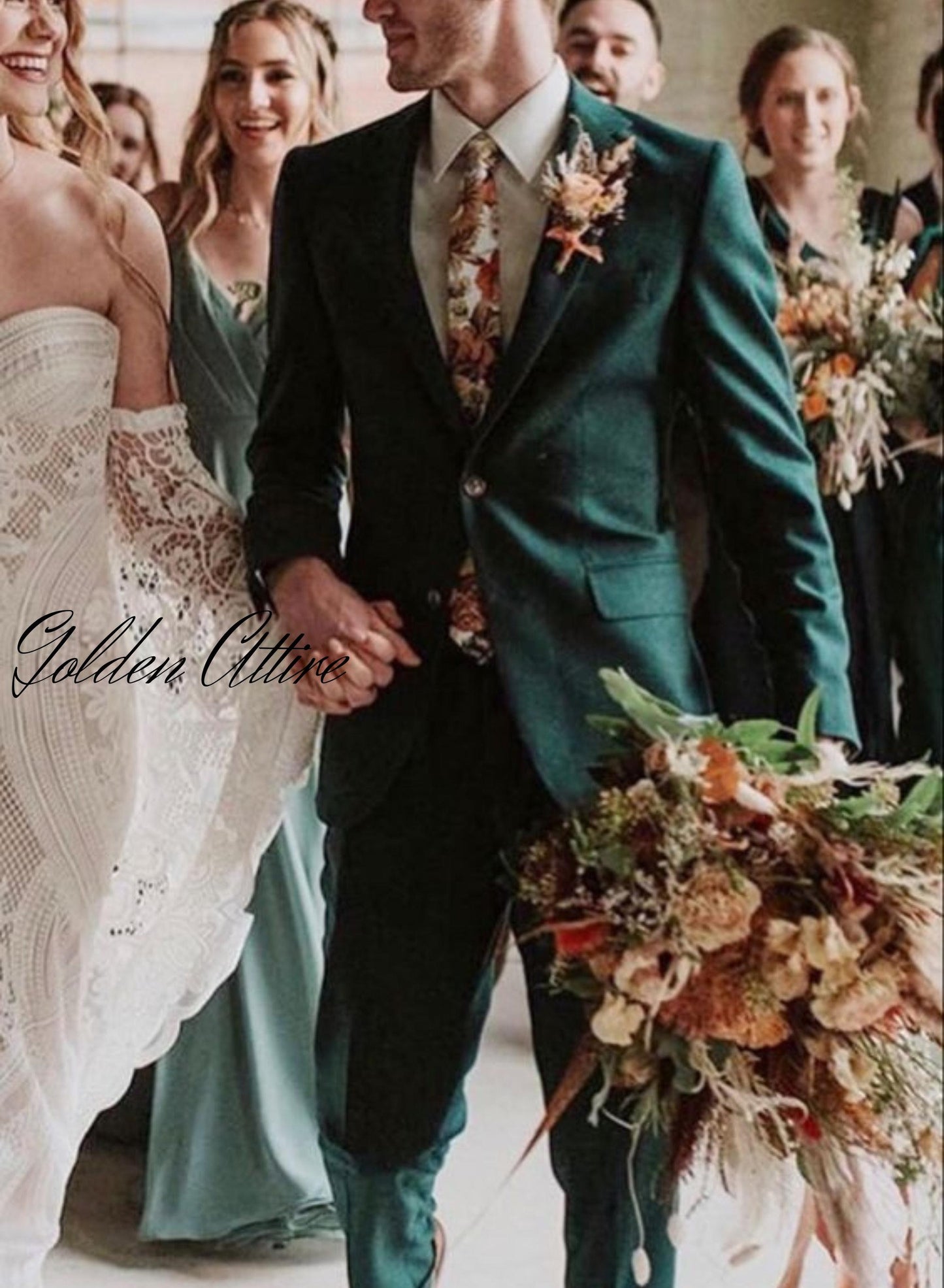 Green Wedding Suit for Men: Luxury Bespoke 2-Piece