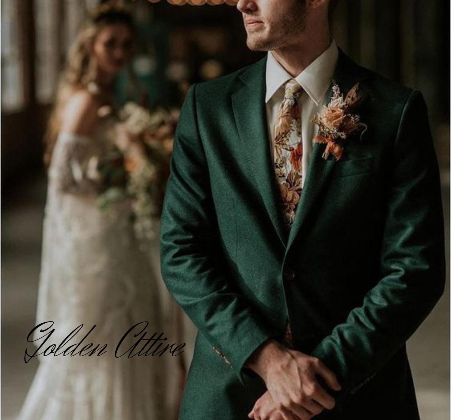 Green Wedding Suit for Men: Luxury Bespoke 2-Piece