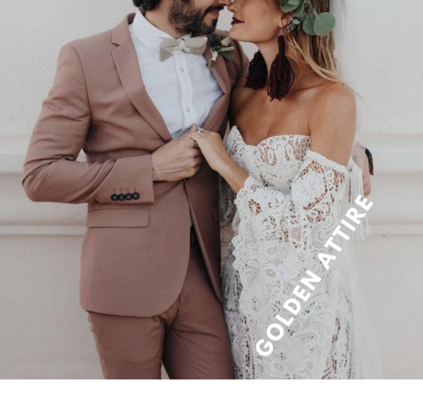 Dusty Rose Wedding Suit, Two-Piece Groom Suit, Bespoke Fit