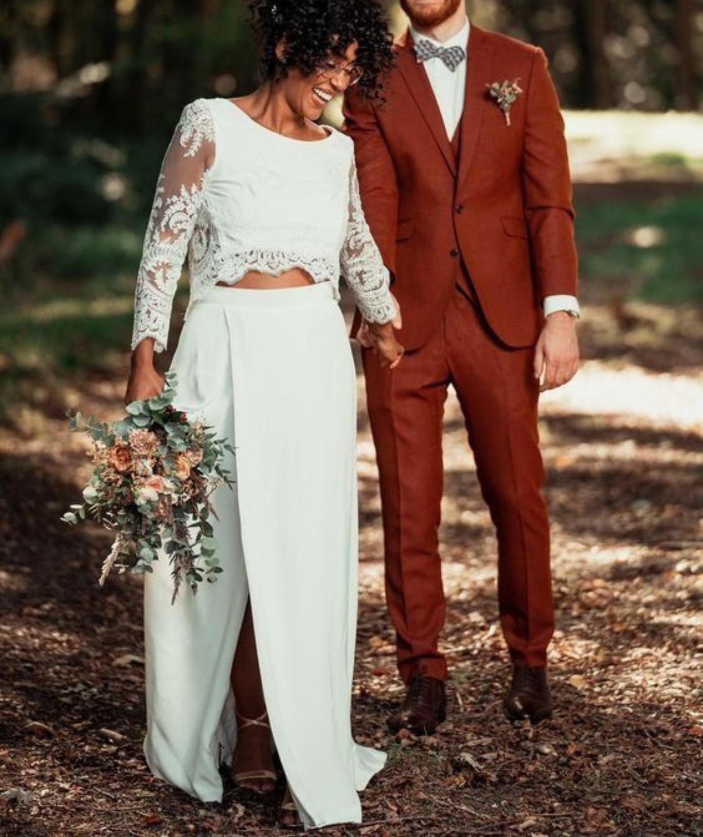 Terracotta Men's Suit, Ethnic Wedding 3 Piece Suit