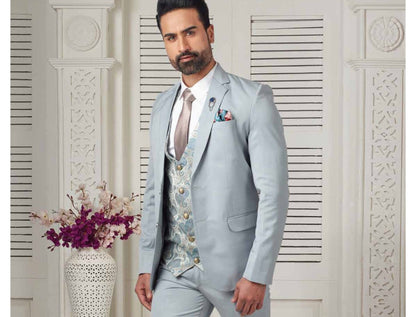 Handcrafted Three Piece Suit: Custom Wedding Groom Tuxedo