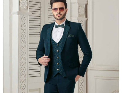 Green Suit for Men: Ethnic Wedding Wear, Bespoke 2-Piece Suit