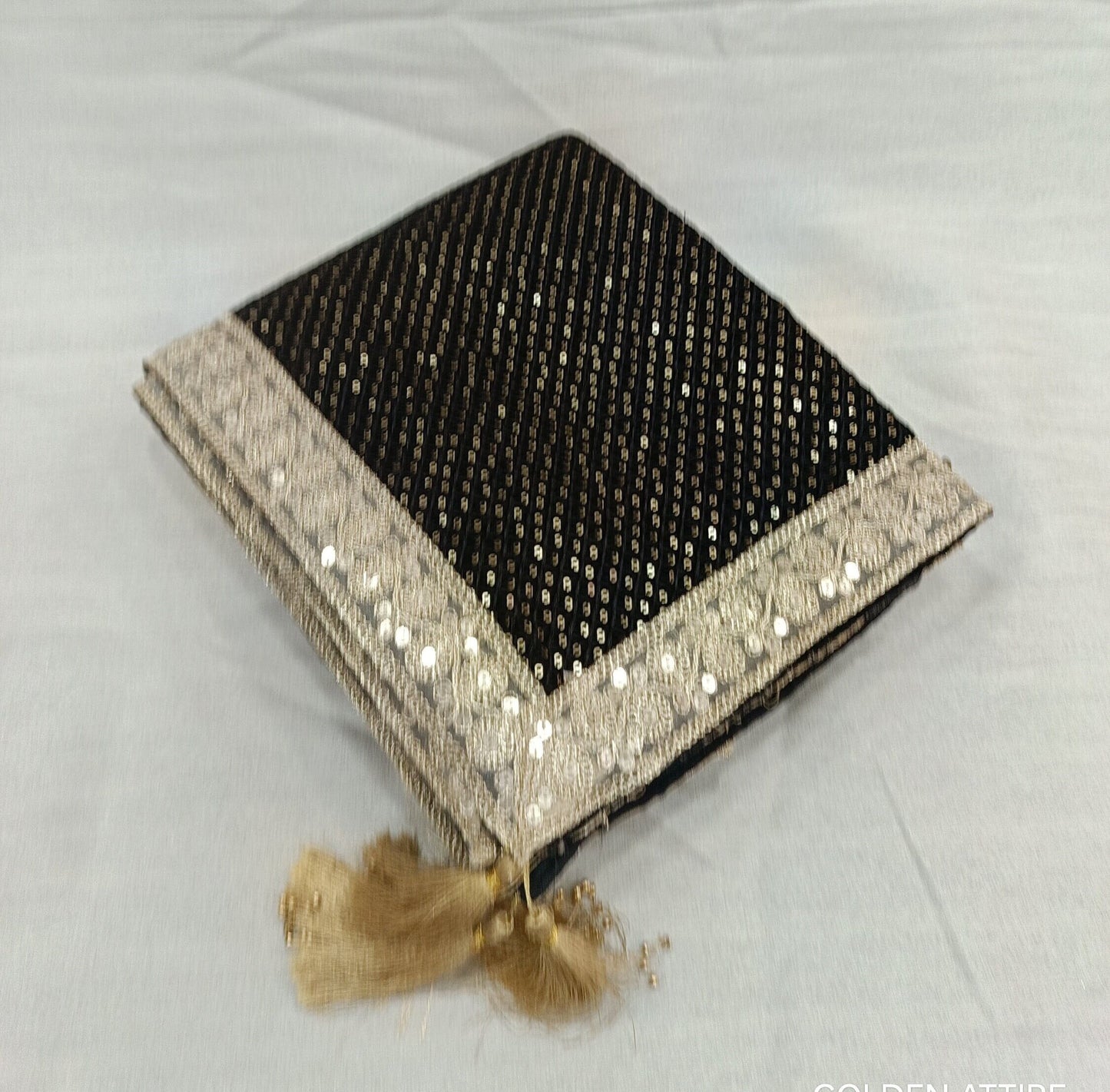 Black Sherwani Shawl: Indian Groom Wedding Stole