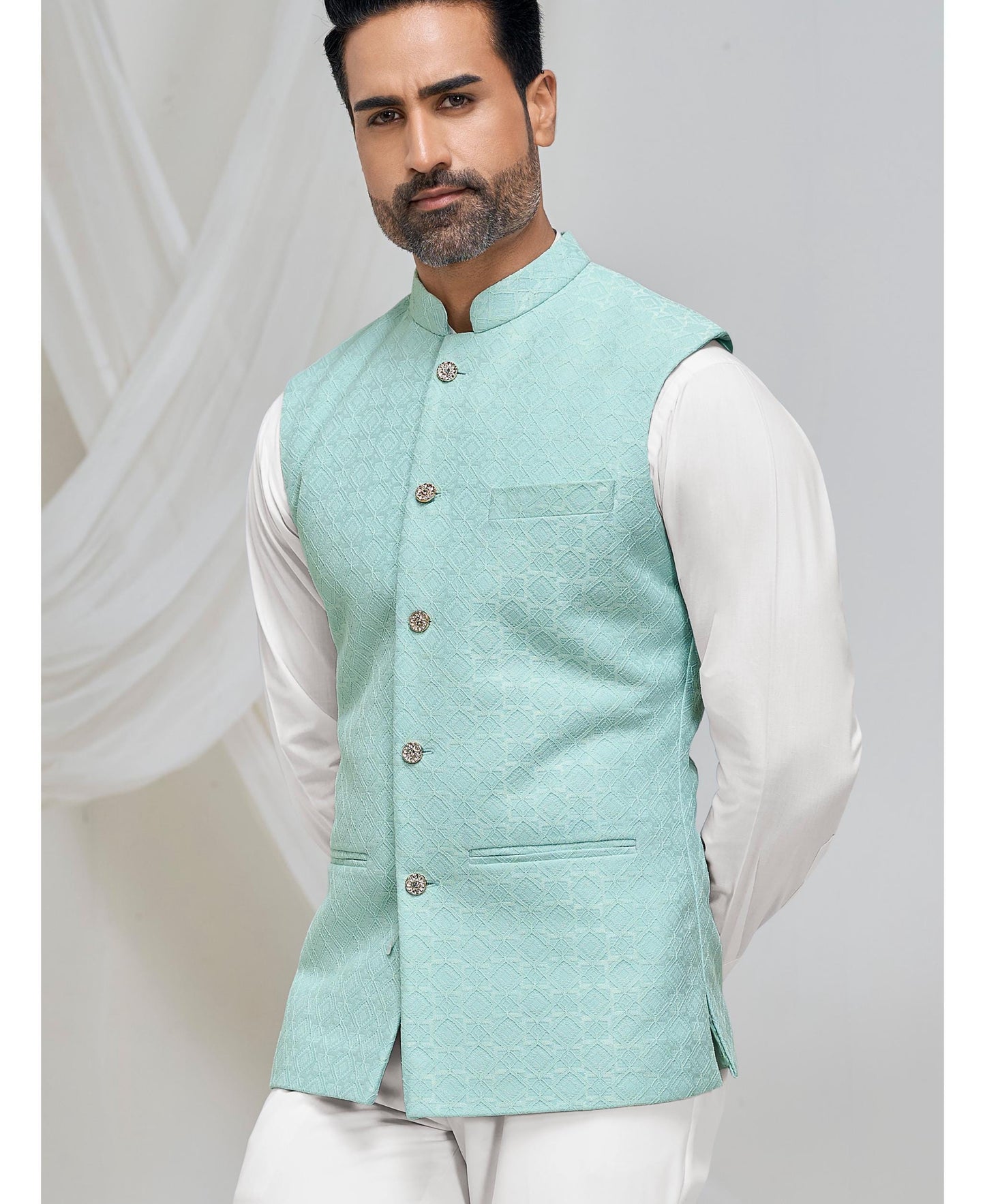 Men's Nehru Jacket: Classic Indian Wedding Groom Vest