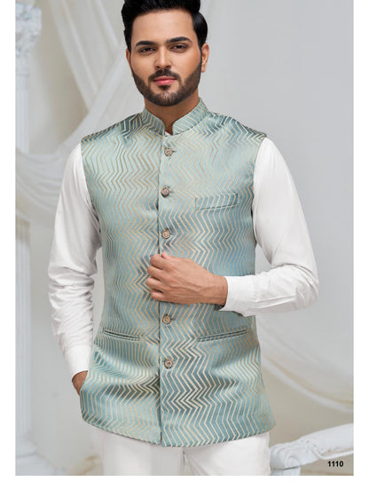 Men's Handcrafted Nehru Jacket: Indian Wedding Groom Vest
