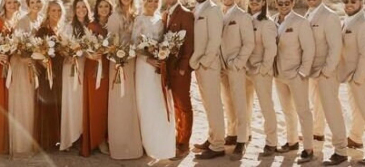Men's Rust Brown 3 Piece Suit, Custom Fit Wedding Tuxedo