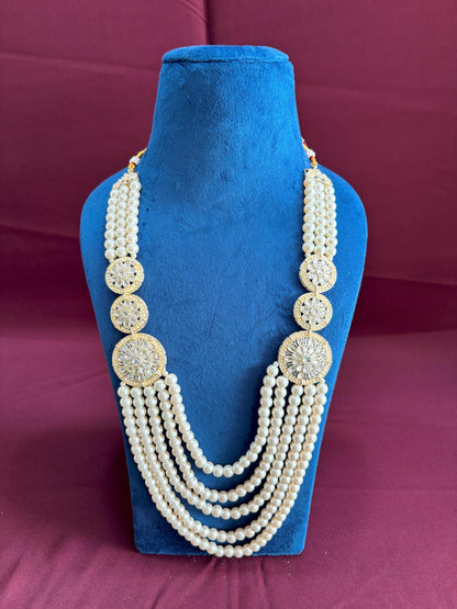 Pearl Sherwani Necklace: Indian Wedding Groom Jewelry