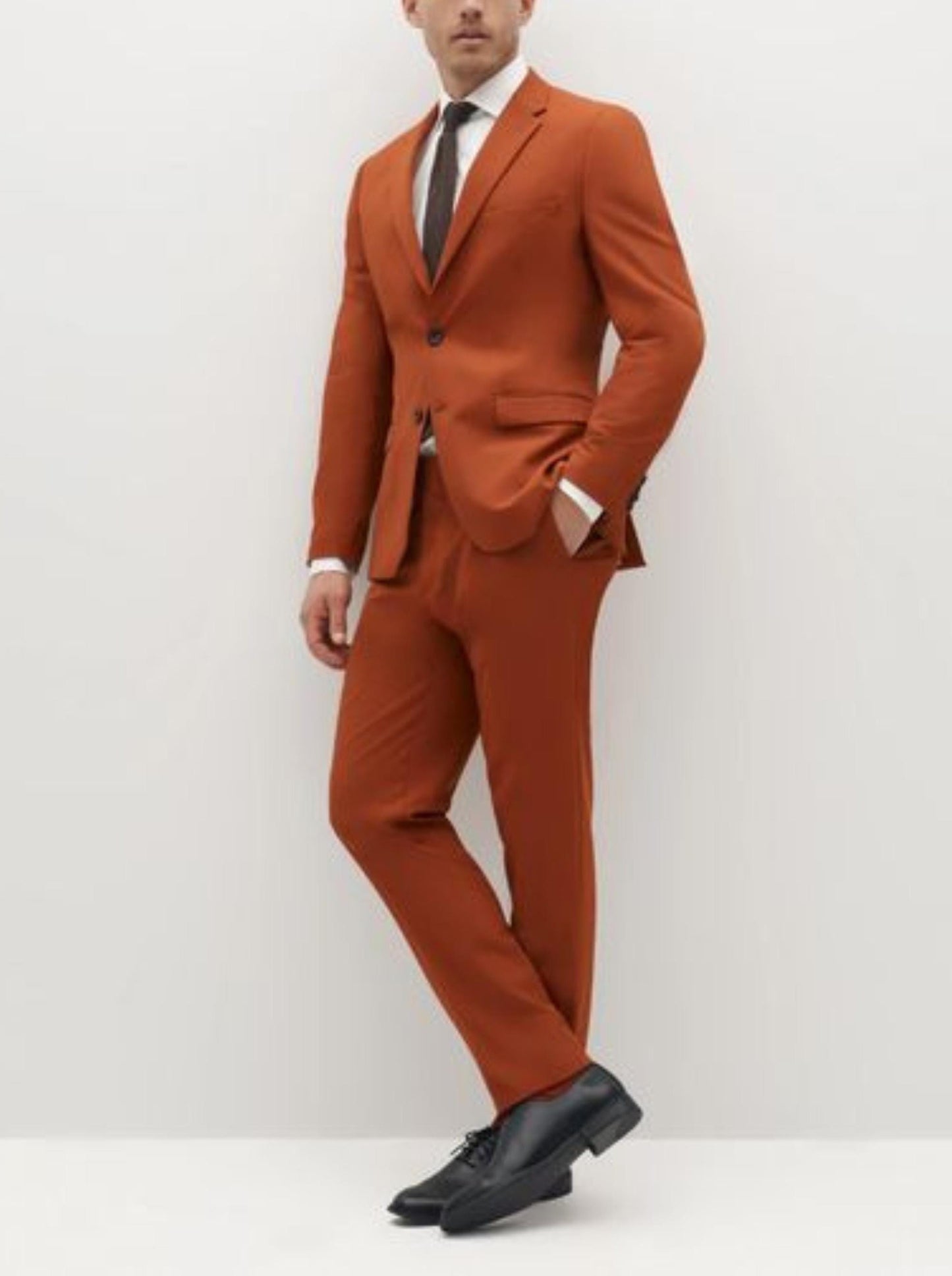 UK & US - 2 Piece Rust suits, Men's Suit,