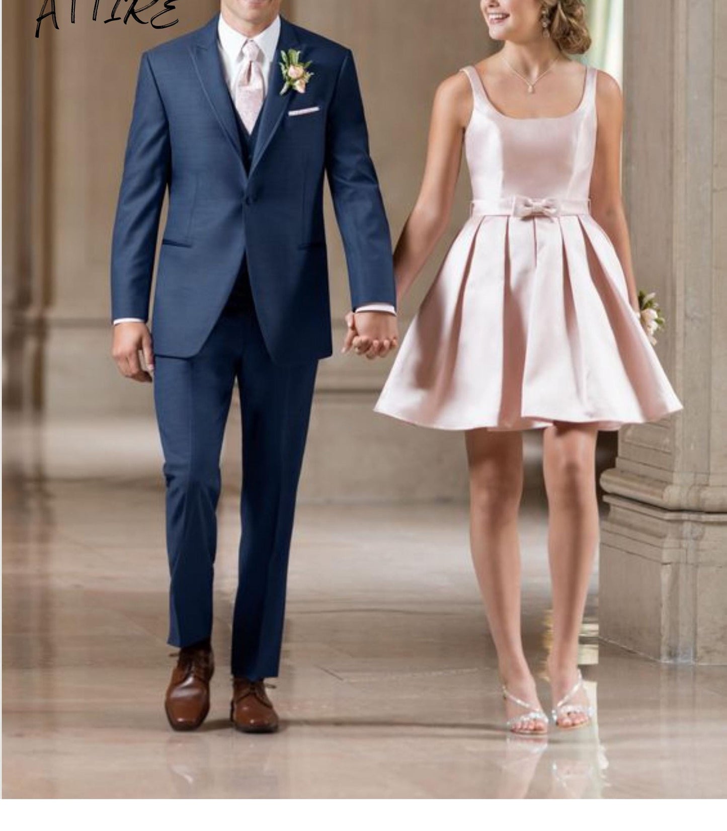 Blue Two-Piece Suit: Luxury Stylish Wedding Groom Attire
