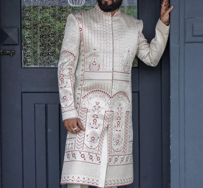 Handcrafted Sherwani, Indian Wedding Outfit, Groom Attire