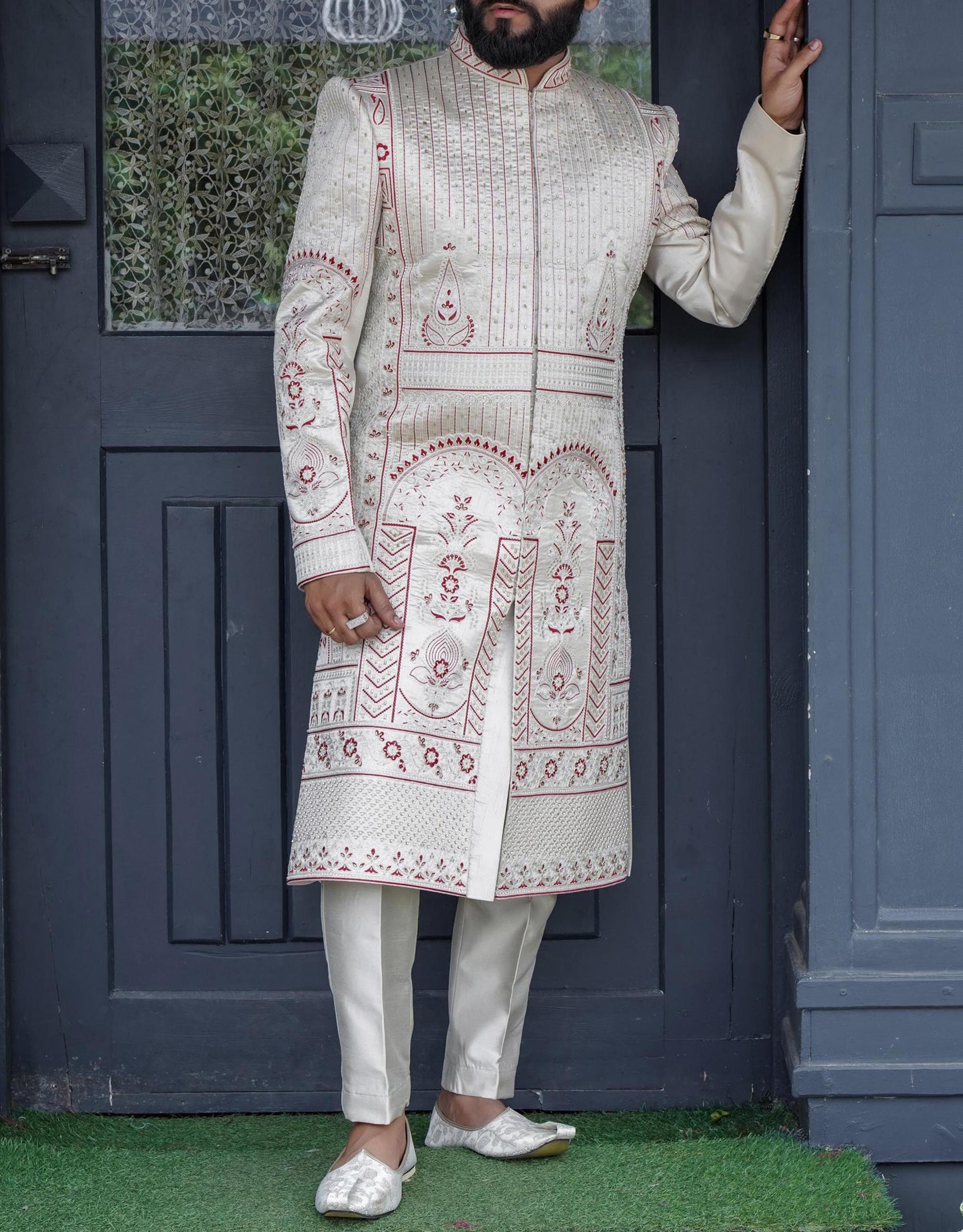 Handcrafted Sherwani, Indian Wedding Outfit, Groom Attire