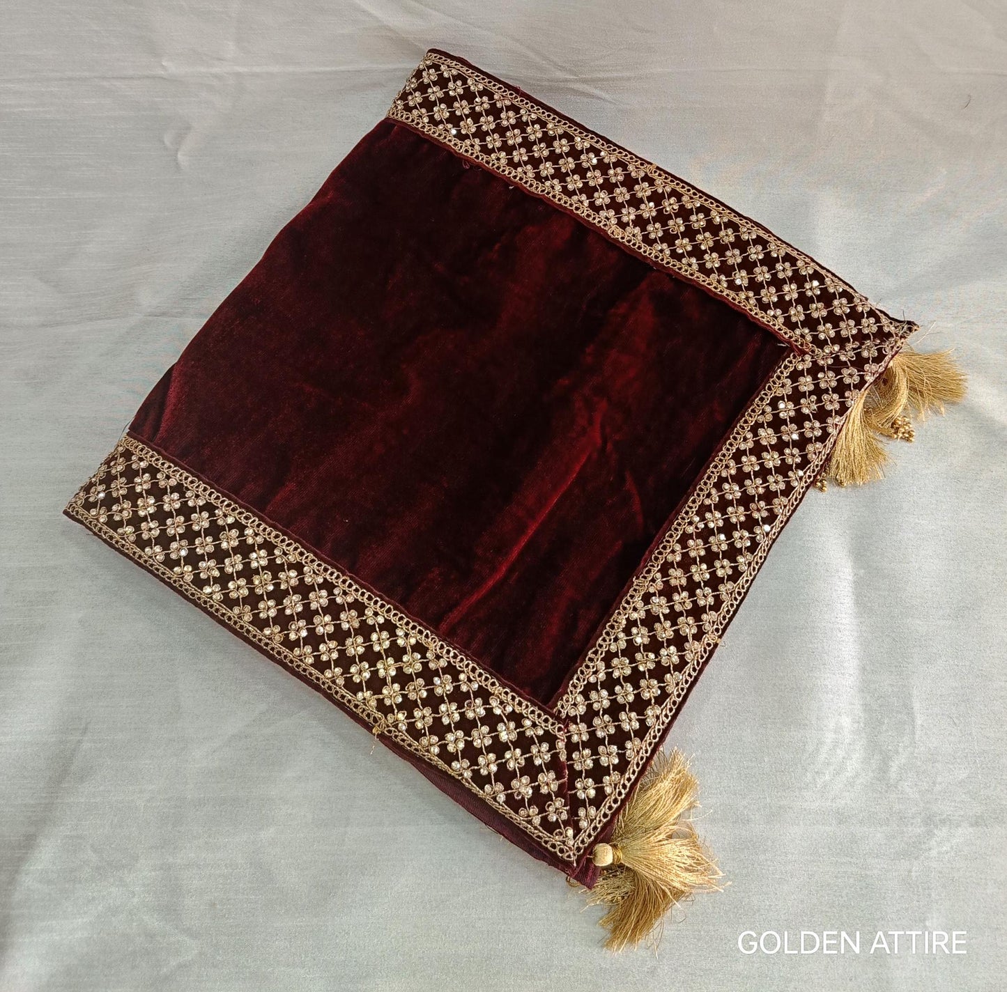 Red Wedding Turban & Shawl Set: Indian Groom Sherwani Safa Combo