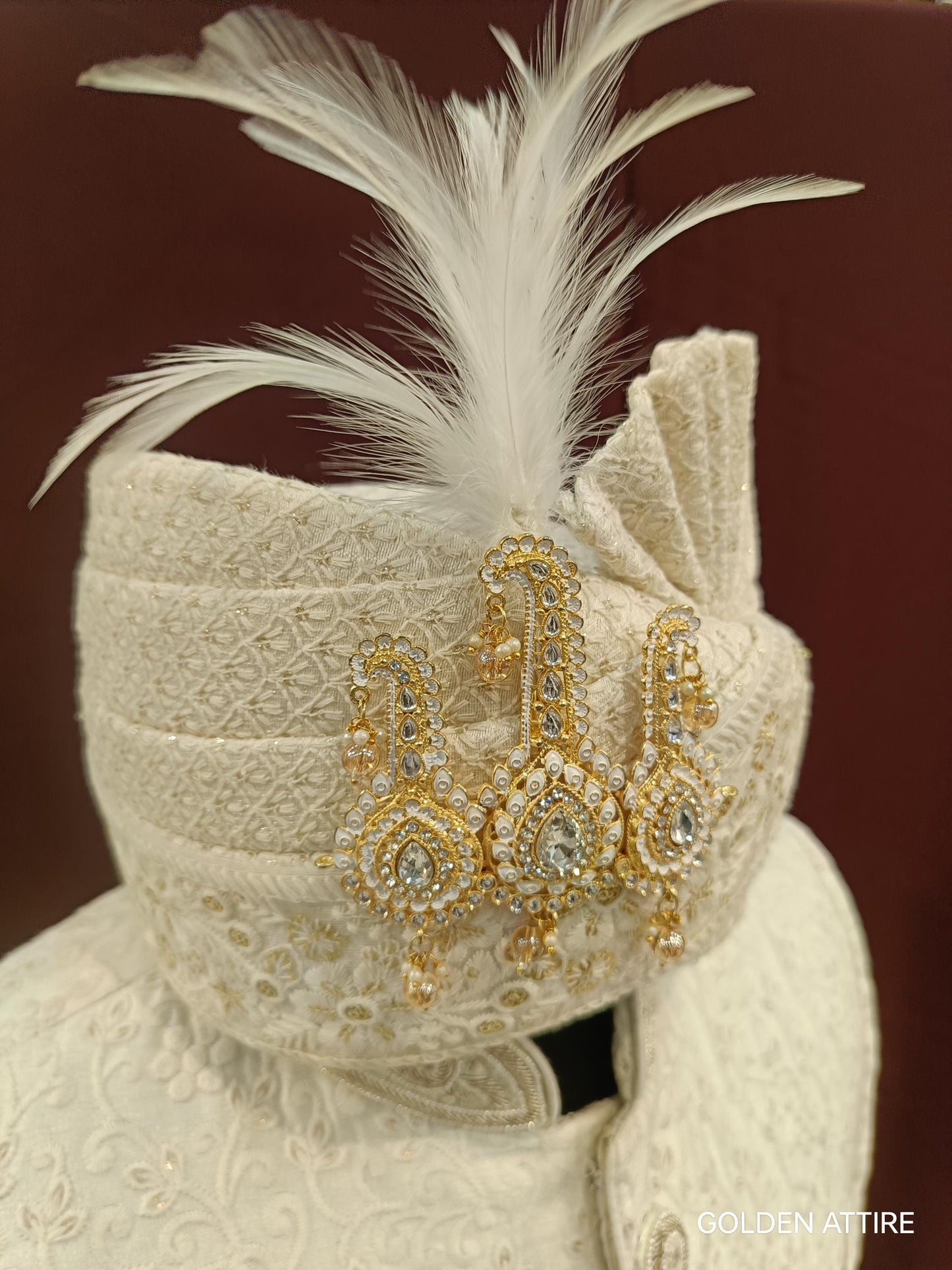 Groom Turban Brooch: Indian Wedding Safa Kalangi