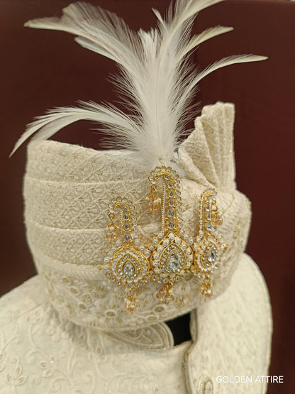 Groom Turban Brooch: Indian Wedding Safa Kalangi