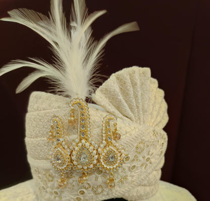 Groom Turban Brooch: Indian Wedding Safa Kalangi