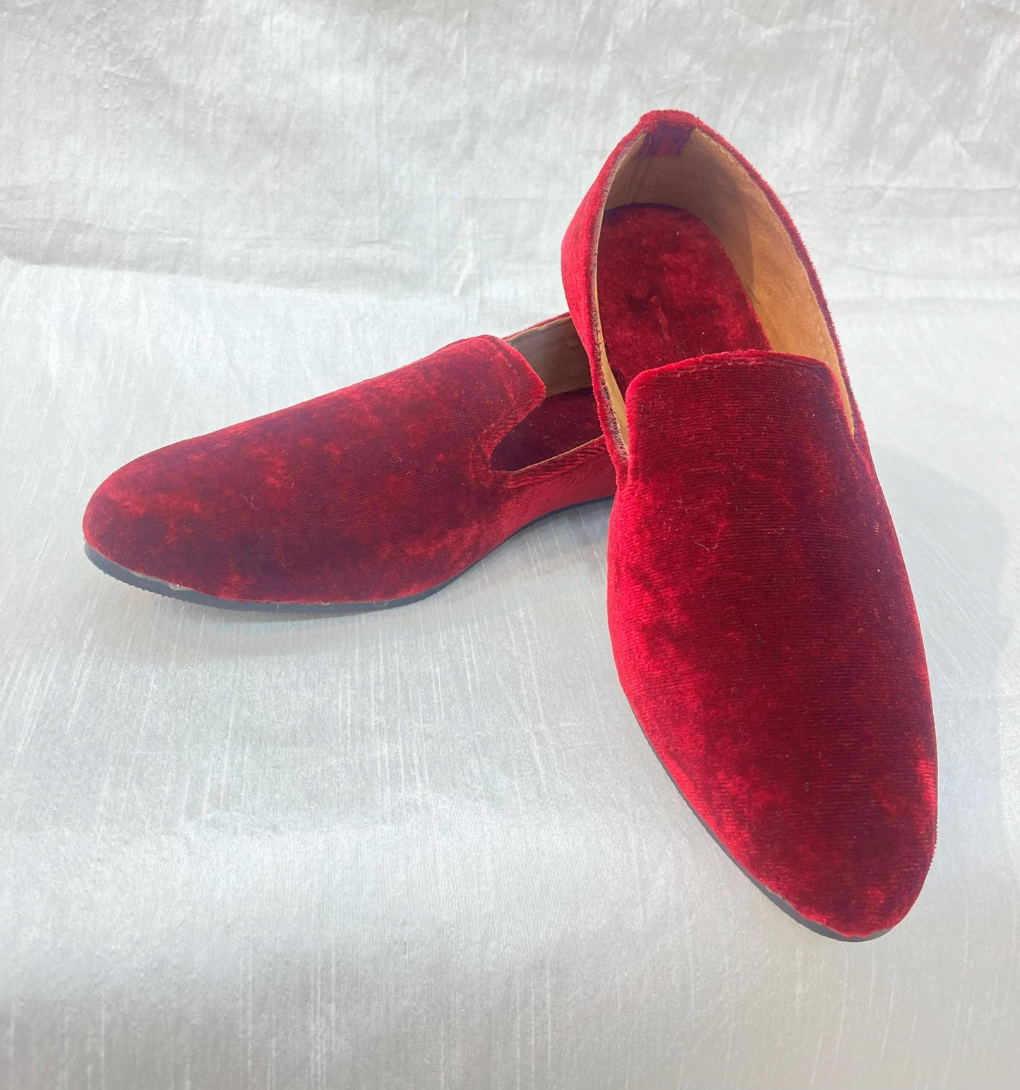 Maroon Velvet Groom Jutti, Wedding Mojari Shoes for Men