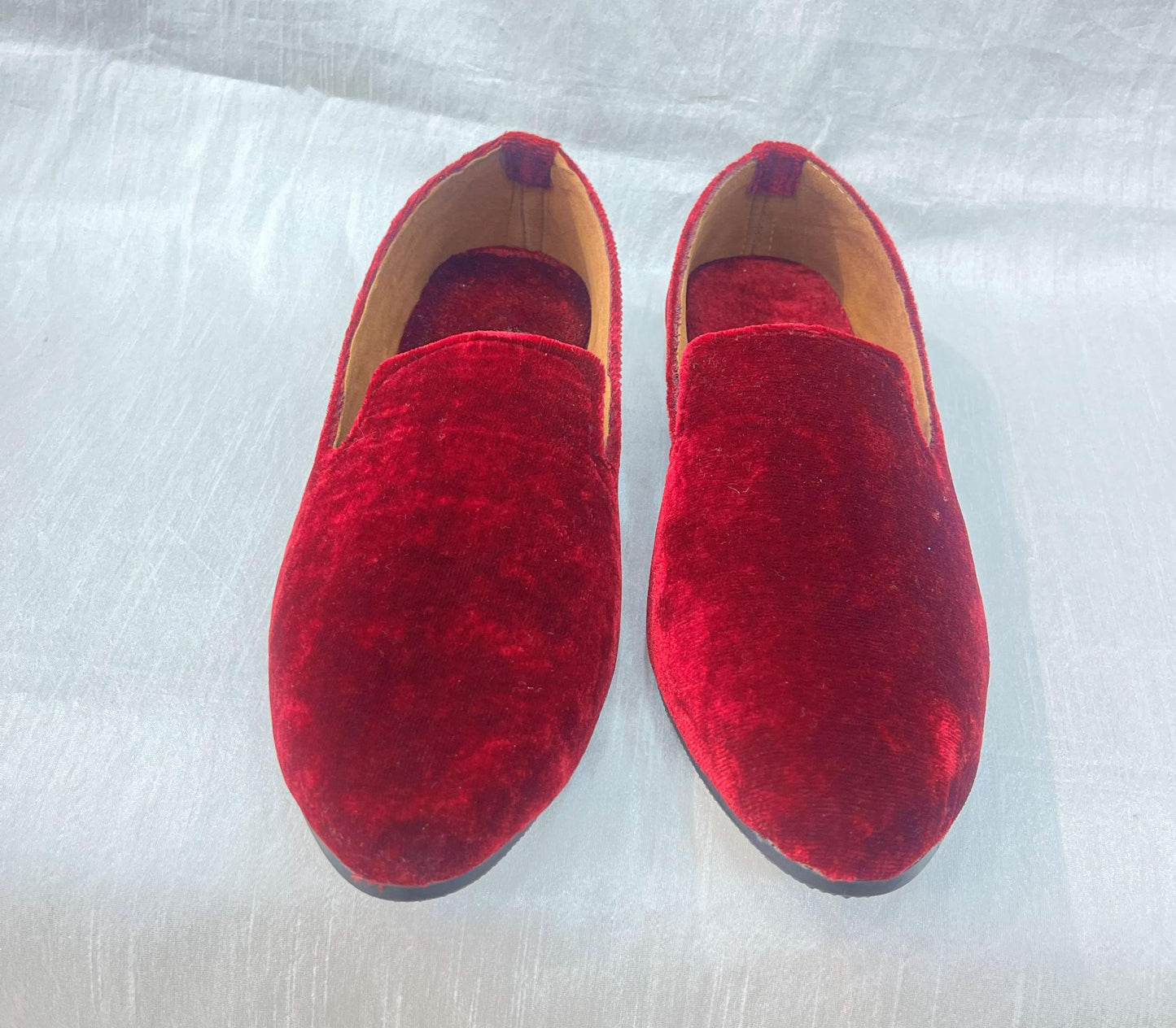 Maroon Velvet Groom Jutti, Wedding Mojari Shoes for Men