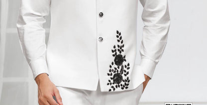 Handcrafted White Nehru Jacket: Groom Wedding Modi Jacket