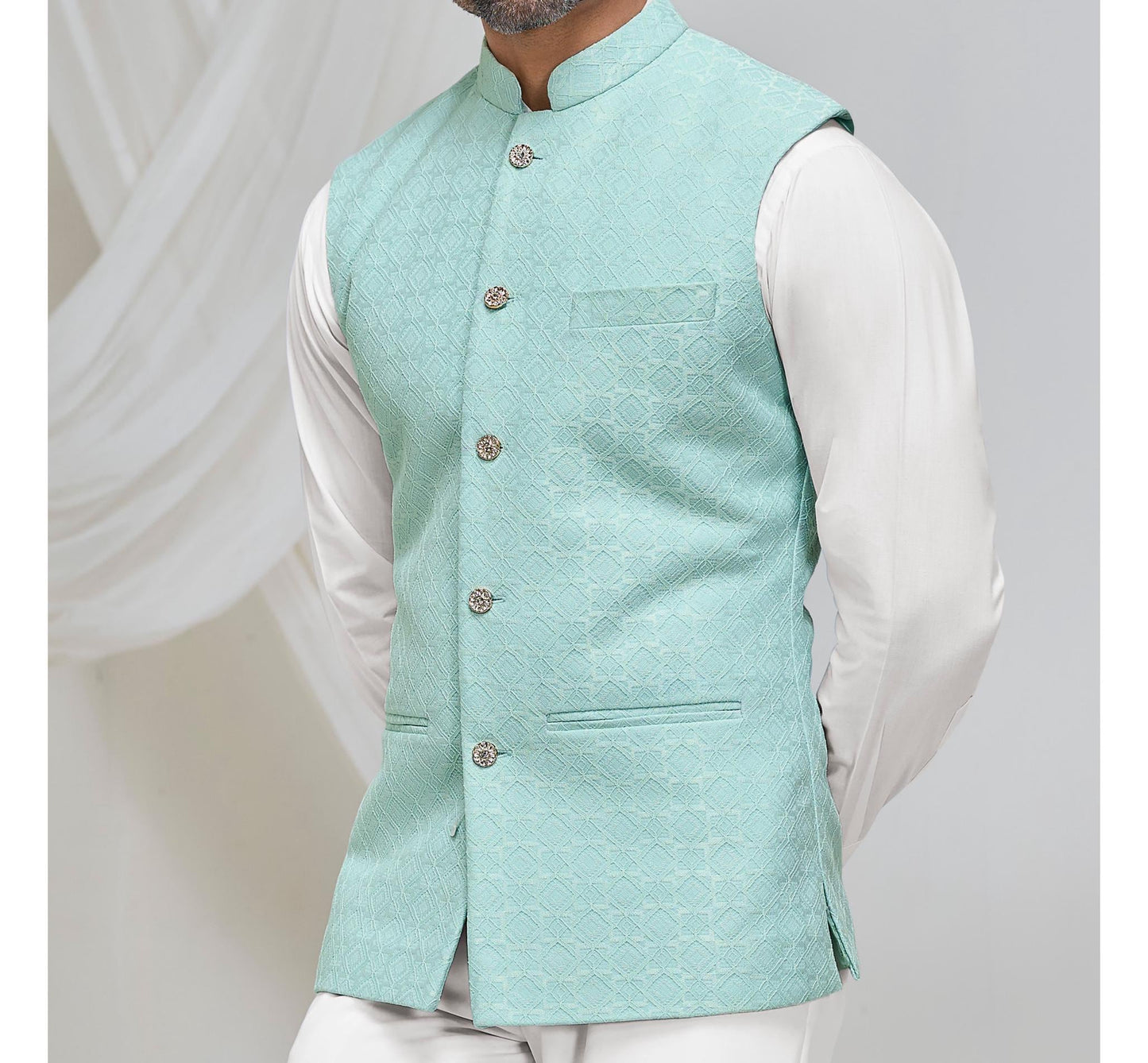 Men's Nehru Jacket: Classic Indian Wedding Groom Vest