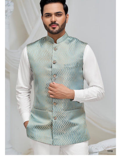 Men's Handcrafted Nehru Jacket: Indian Wedding Groom Vest