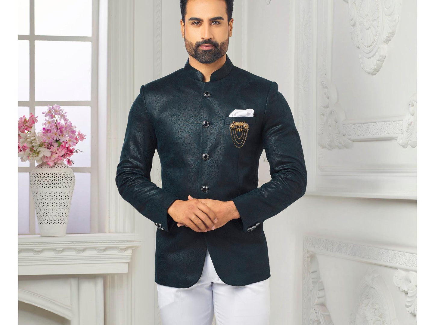Men's Jodhpuri Suit: Groom Wedding Outfit, Engagement Suit