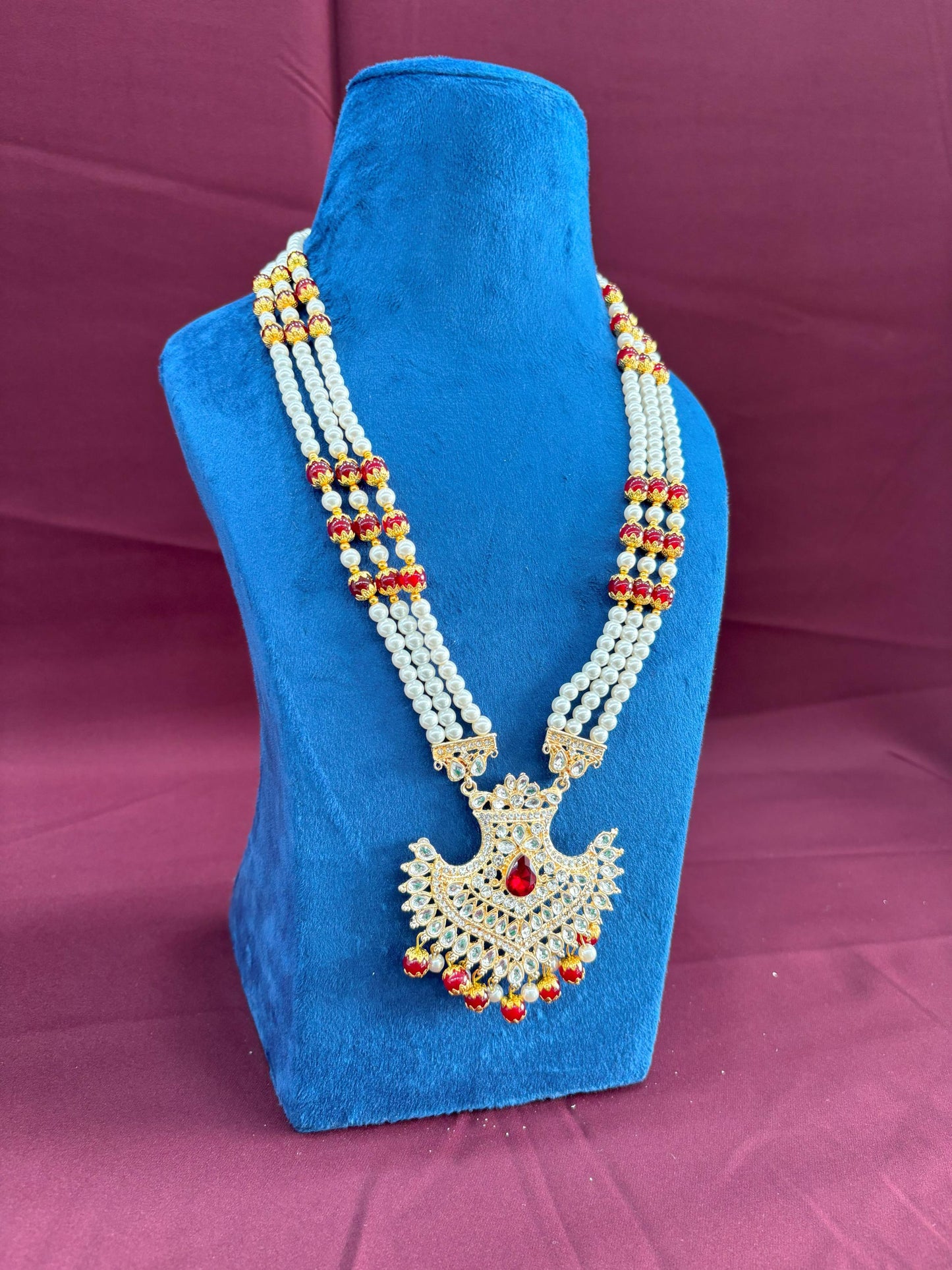 Groom Kundan Necklace: Sherwani Wedding Jewelry