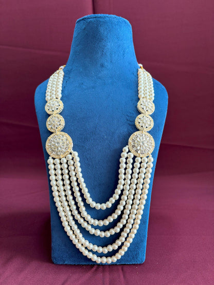 Pearl Sherwani Necklace: Indian Wedding Groom Jewelry