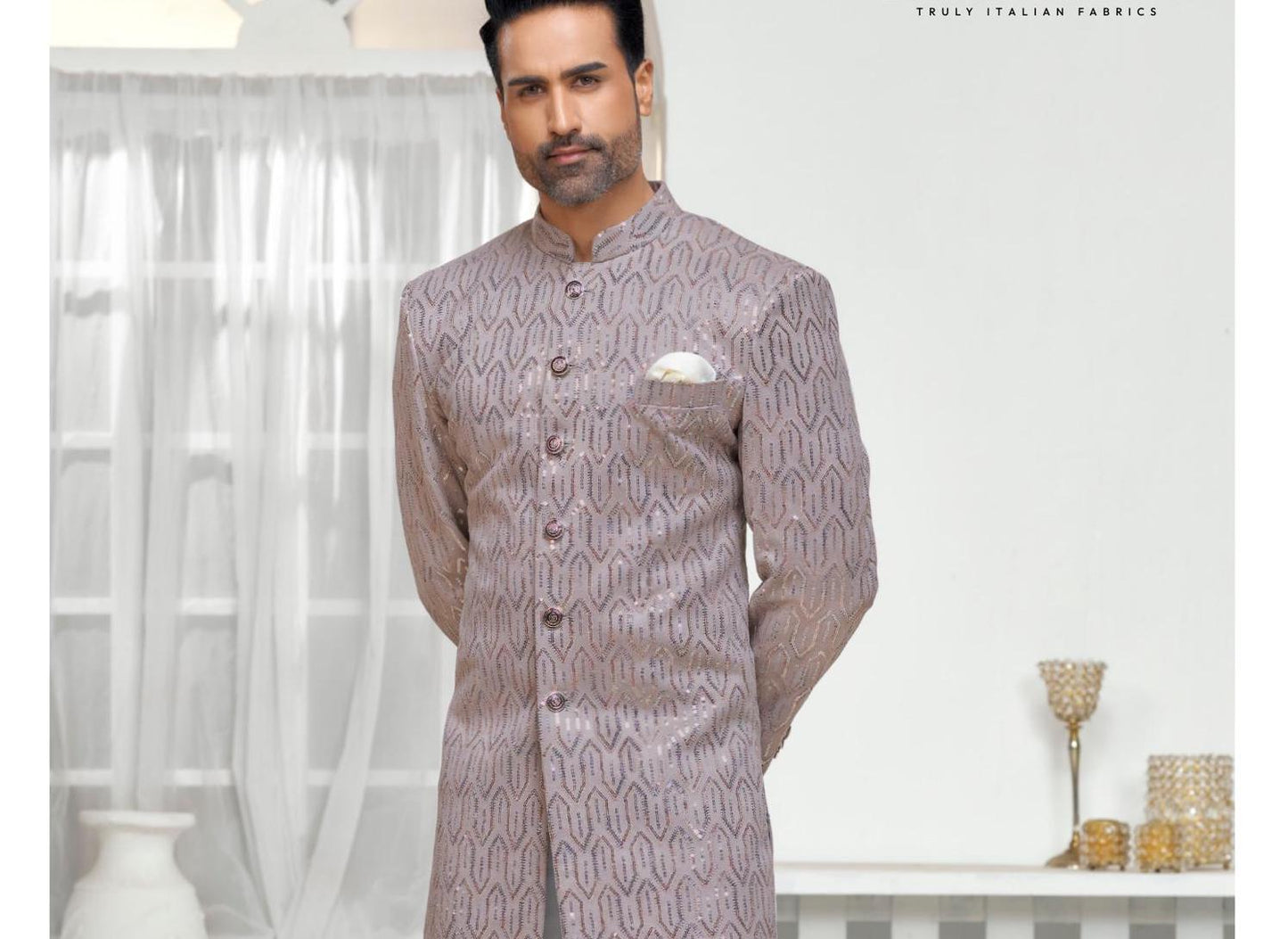 Elegant Groom Sherwani: Indian Wedding Outfit,