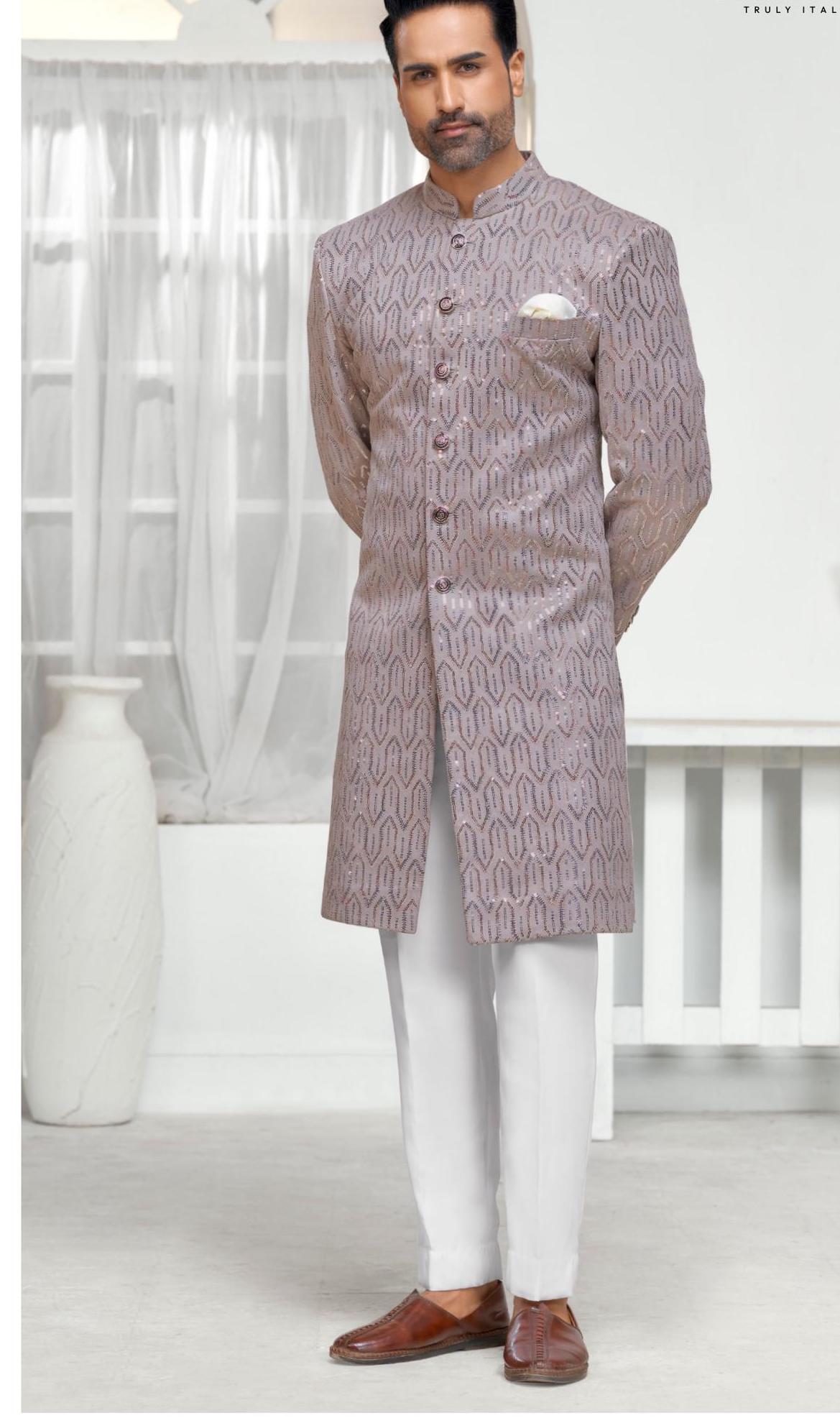 Elegant Groom Sherwani: Indian Wedding Outfit,