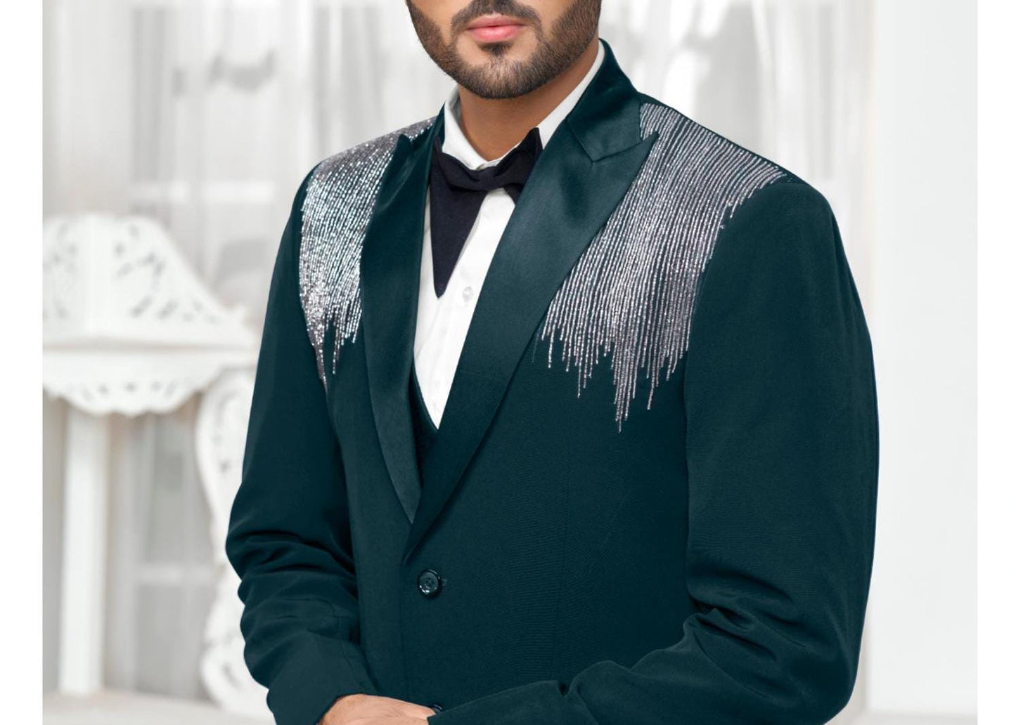 Green Tuxedo Suit: Men's 3-Piece Wedding Groom Suit